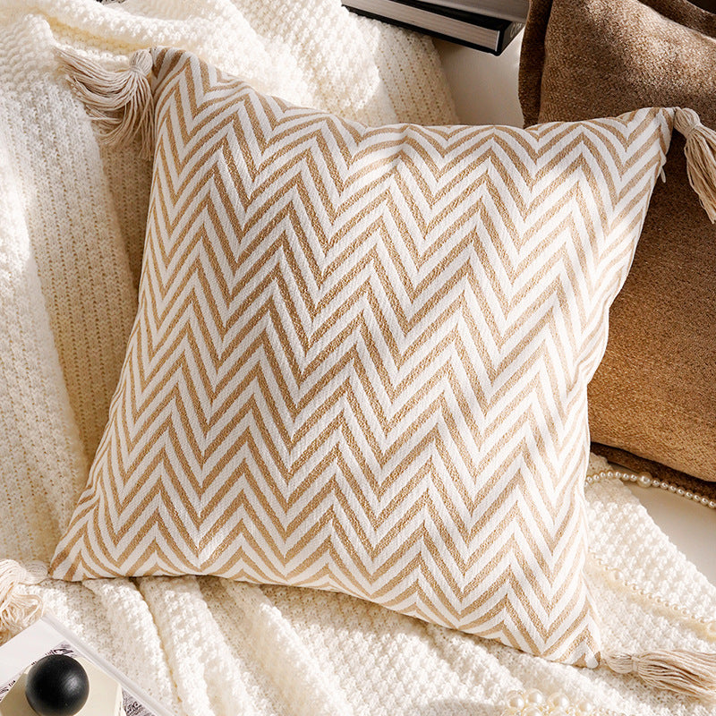 Cream and Cocoa Textured Pillow Covers, Floral, Tassel and Geometric Designs for Cozy Living Rooms and Bedrooms