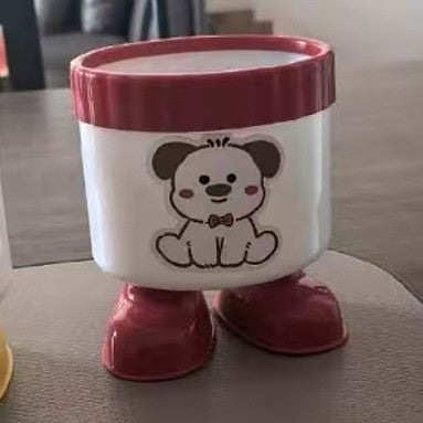 Playful Bear Pencil Holder with Little Feet, Colorful Desktop Pen Cup and Stationery Organizer for Cozy Workspaces