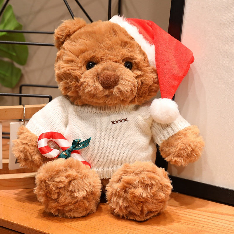 Christmas Teddy Bear Plush Toy, Festive Holiday Stuffed Bear in 18, 23 or 26 cm for Cozy Rooms and Thoughtful Gifts