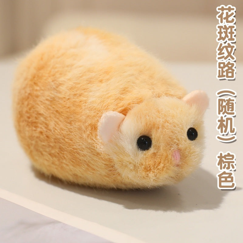Fluffy Hamster Plush Bag Charm, 13 cm Mini Hamster Keychain in Gray, White or Brown for Backpacks and Sweet Little Gifts