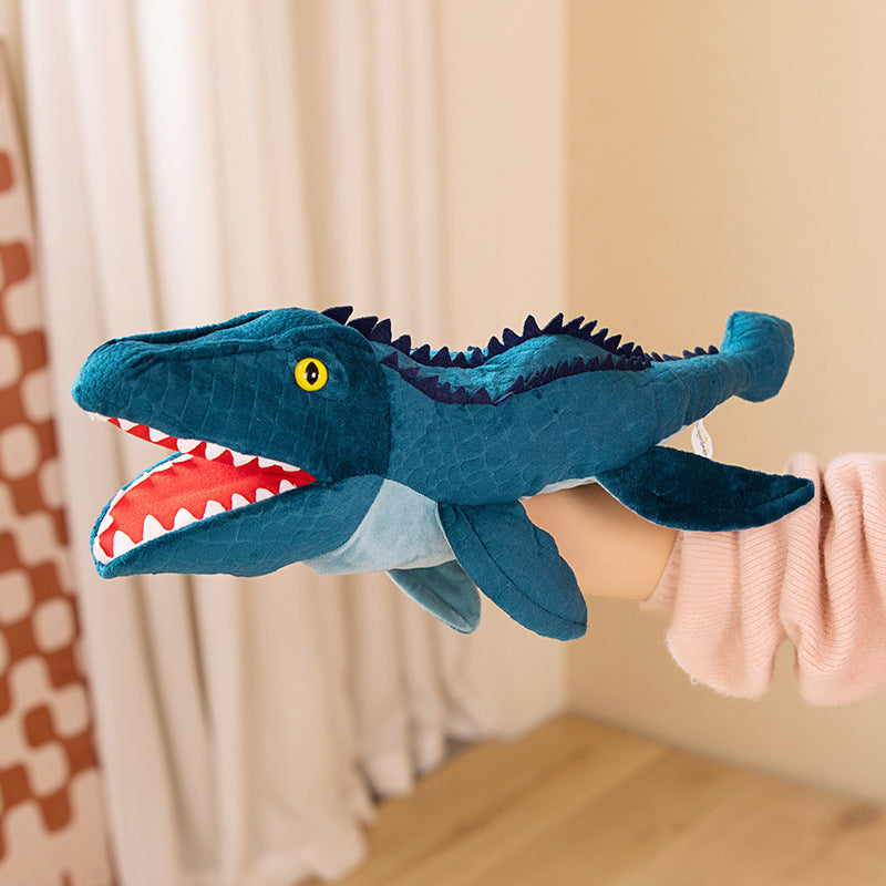 Dinosaur Hand Puppet Plush Toys, 20–30 cm Soft T Rex, Triceratops and Prehistoric Animal Styles for Pretend Play