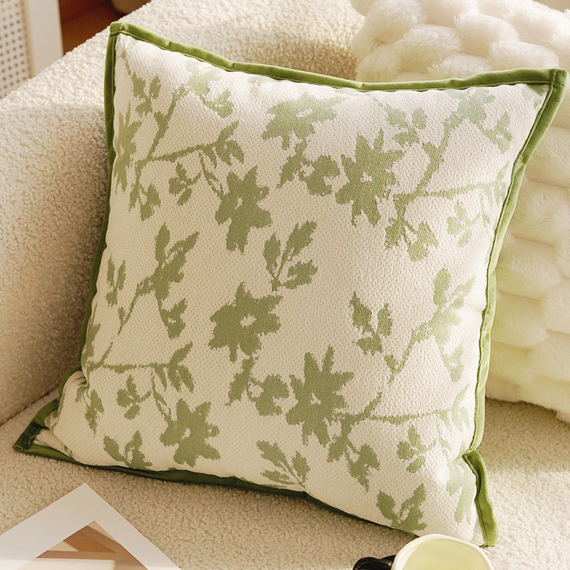 Green & Cream Decorative Pillow Covers, Botanical, Equestrian and Textured Designs for Sofas and Cozy Bedrooms