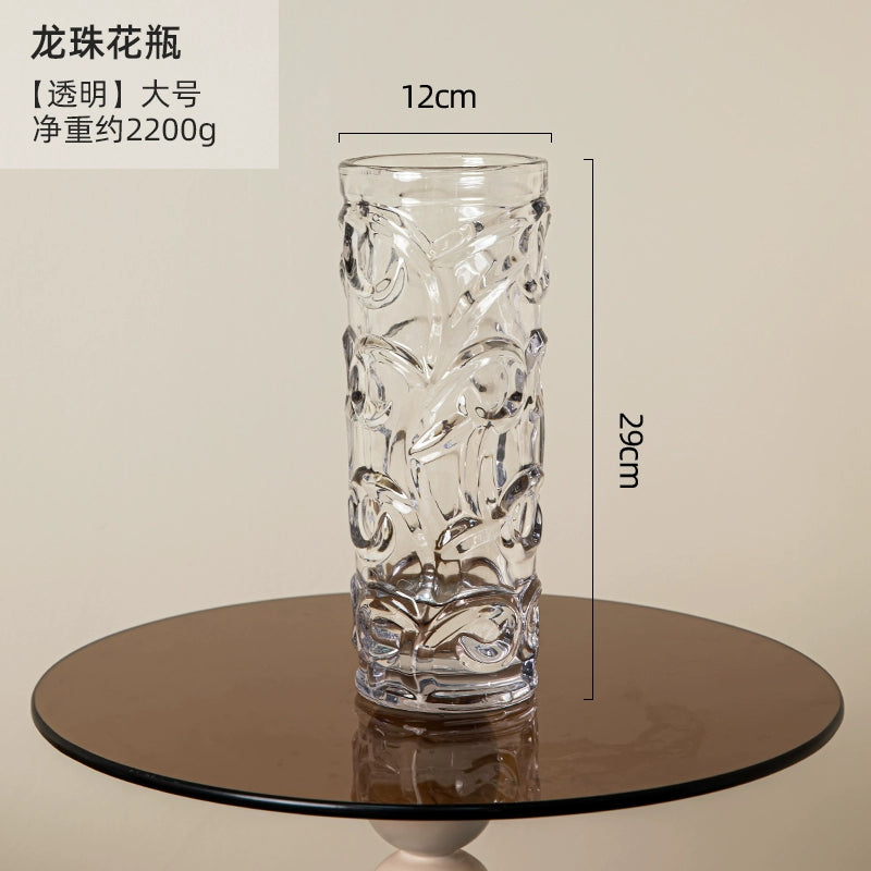 Hand - Blown Thickened Glass Vase for Multi - Scenes