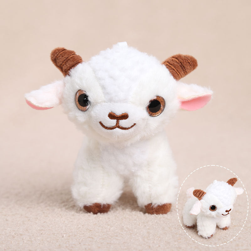 Little Lamb Plush Toys and Bag Charms, 8–25 cm Curly Sheep in Soft Colors and Playful Outfits for Cozy Rooms and Thoughtful Gifts