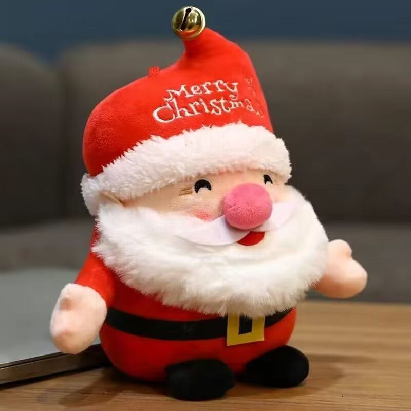 Festive Santa Claus Plush Toy, 25 cm Christmas Stuffed Figure for Holiday Shelves, Cozy Rooms and Seasonal Gifting
