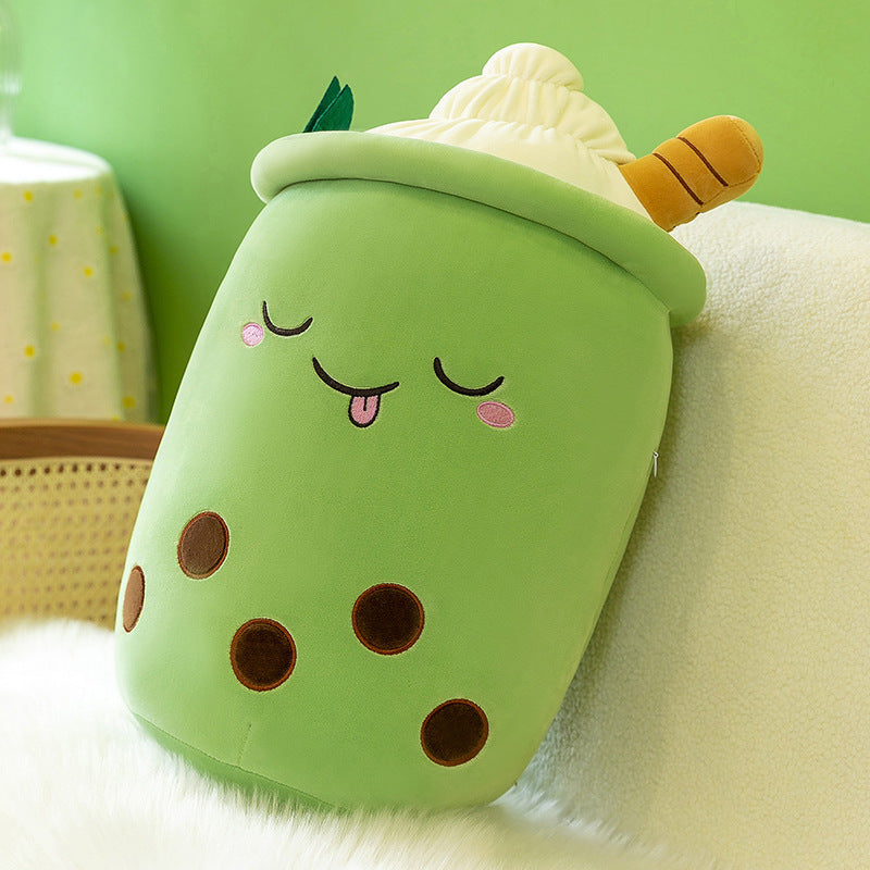 Bubble Tea and Dessert Cup Plush Toy, 20–30 cm Smiling Boba Drink in Colorful Styles for Cozy Rooms and Thoughtful Gifts