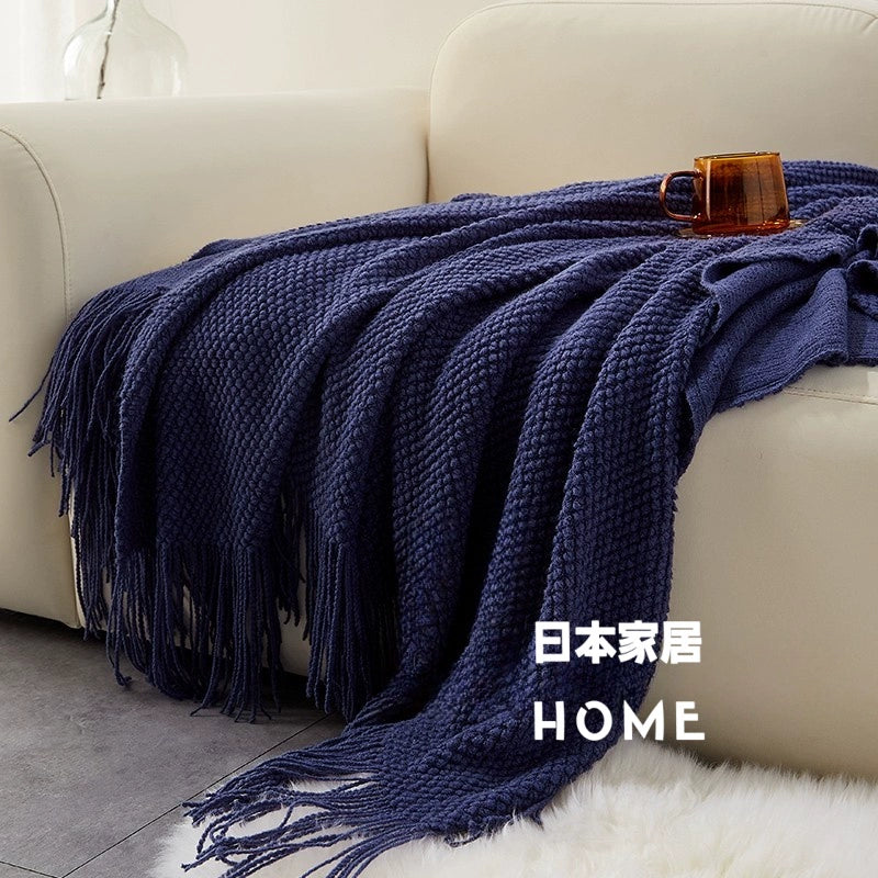 Warm Japanese - style Knitted Blanket
