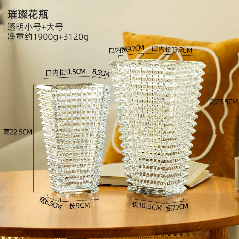 Heavy - Duty Textured Glass Flower Vase