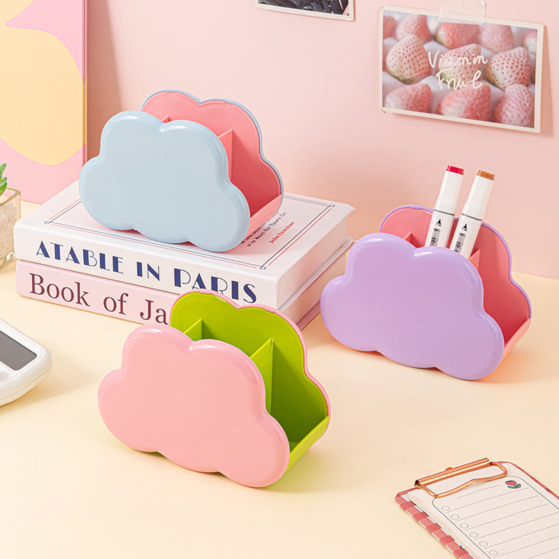 Playful Desk Pen Holder and Mini Organizer, Dino Egg, Drawer, Ice Cream and Cloud Styles for Pens, Brushes and Stationery