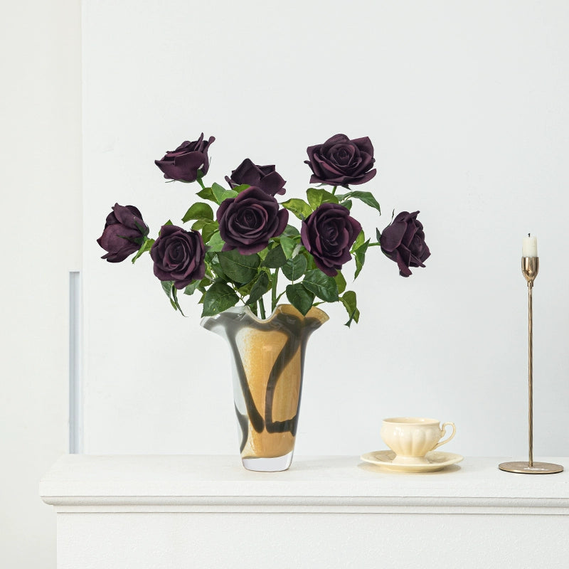 Medieval French Golden Glass Vase
