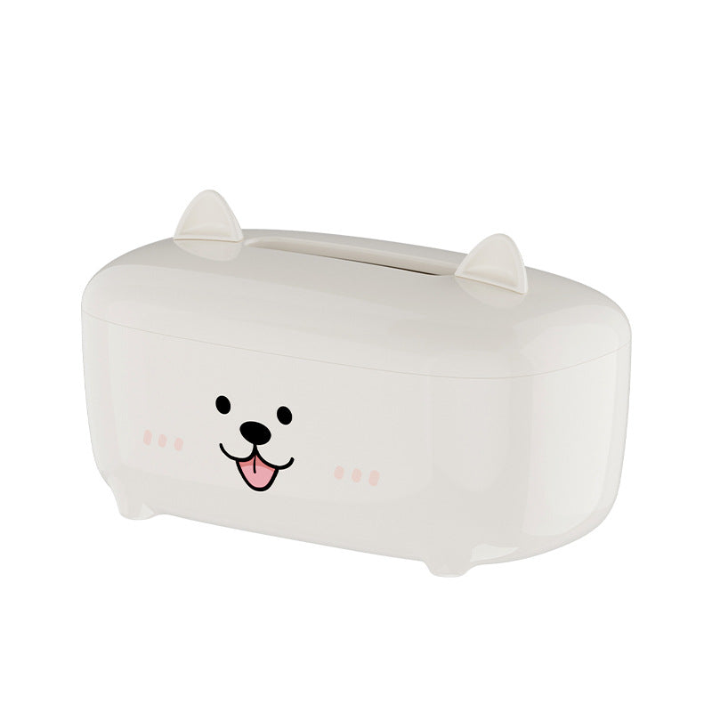 Playful Animal Tissue Box Cover, Cute Bear, Pig, Dog or Deer Tabletop Tissue Holder for Living Rooms, Bedrooms and Desks