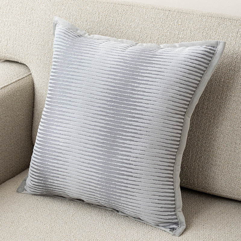 Textured Floral Pillow Cover in Four Designs, Decorative Cushion Case in Coffee, Gray, Blue and Cream for Cozy Sofas and Bedrooms