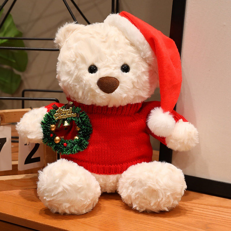 Christmas Teddy Bear Plush Toy, Festive Holiday Stuffed Bear in 18, 23 or 26 cm for Cozy Rooms and Thoughtful Gifts