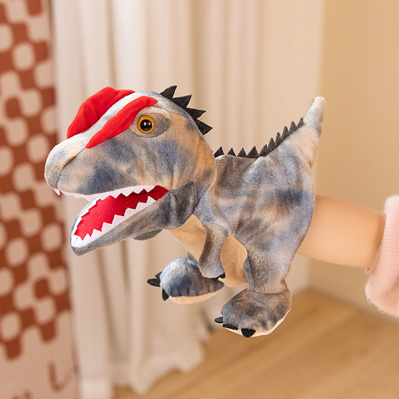 Dinosaur Hand Puppet Plush Toys, 20–30 cm Soft T Rex, Triceratops and Prehistoric Animal Styles for Pretend Play