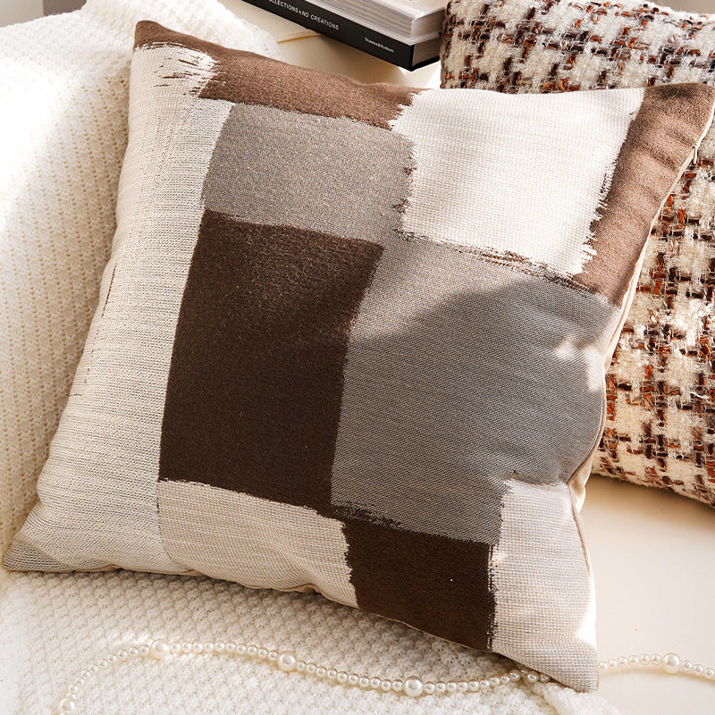 Vintage Cream and Brown Pillow Covers, Rose, Tufted and Geometric Designs for Sofas and Cozy Bedrooms