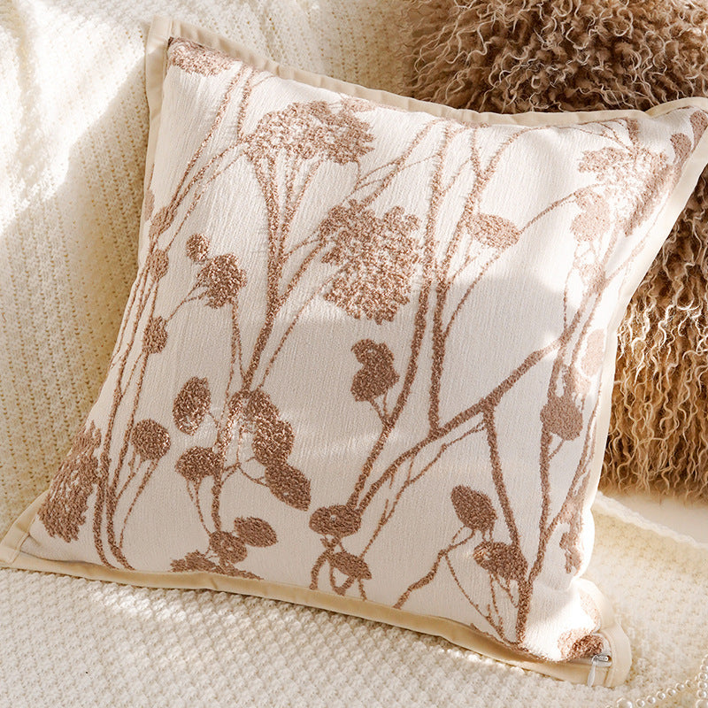 Warm Neutral Textured Pillow Covers, Dandelion, Moroccan Floral and Tufted Designs for Cozy Sofas and Bedrooms