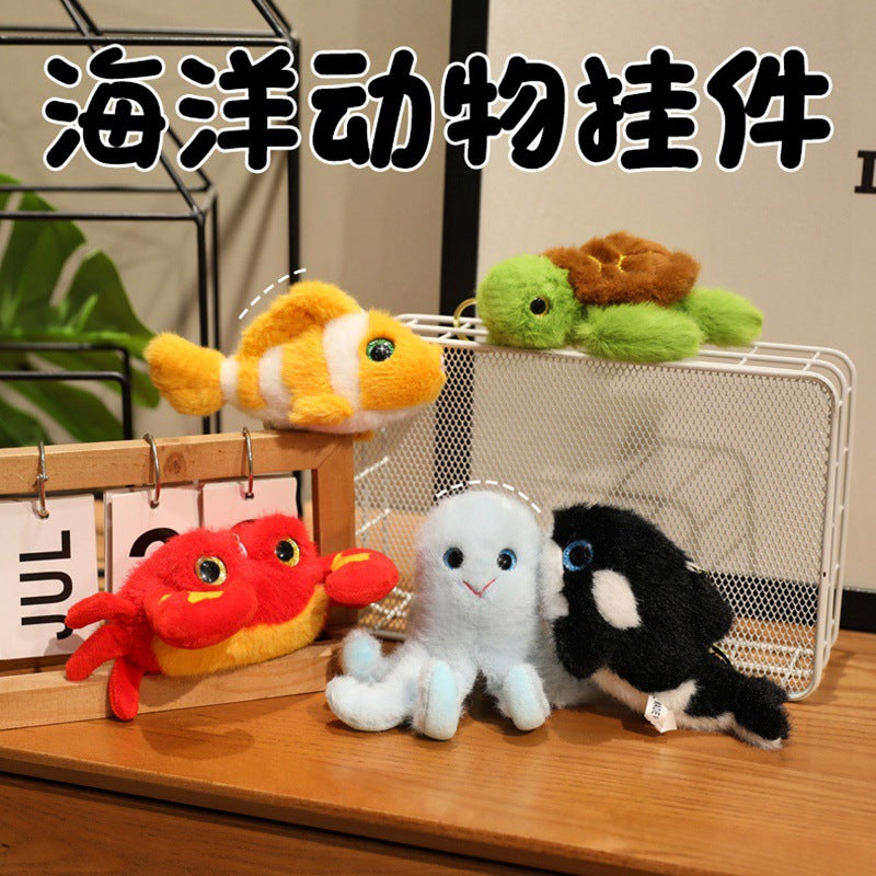Ocean Animal Plush Toys and Bag Charms, 10–30 cm Whales, Seals, Dolphins, Turtles and Sea Friends