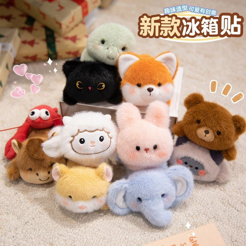 Whimsical Plush Fridge Magnets, 15 cm Soft Animal, Ocean, Food and Celestial Designs for Playful Kitchen Decor