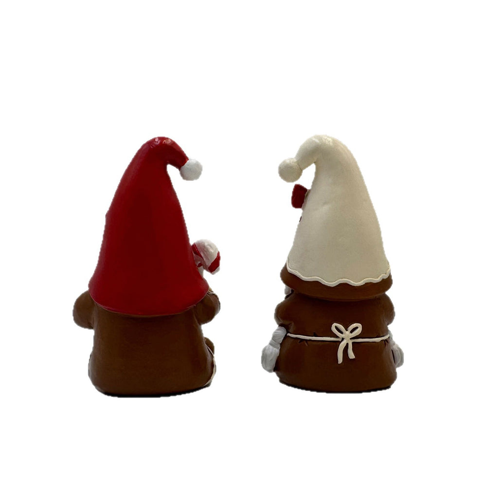 Whimsical Christmas Gnome Figurines, Gingerbread Pair or Festive Santa Accent for Cozy Desks, Mantels and Holiday Gifts
