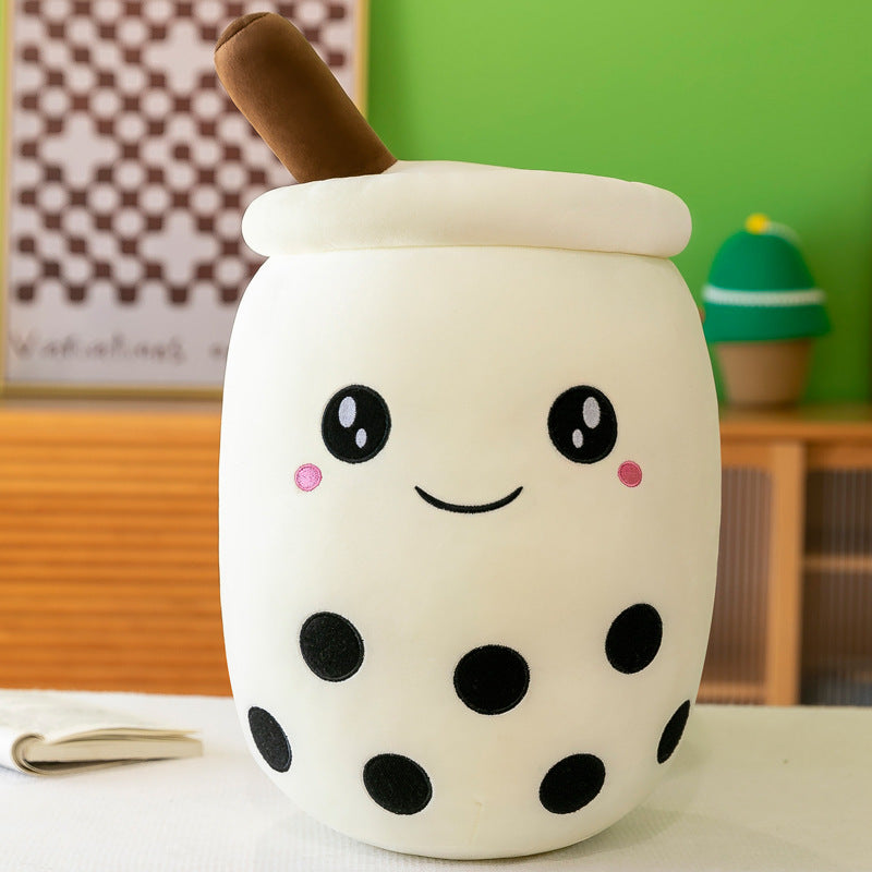 Bubble Tea and Dessert Cup Plush Toy, 20–30 cm Smiling Boba Drink in Colorful Styles for Cozy Rooms and Thoughtful Gifts