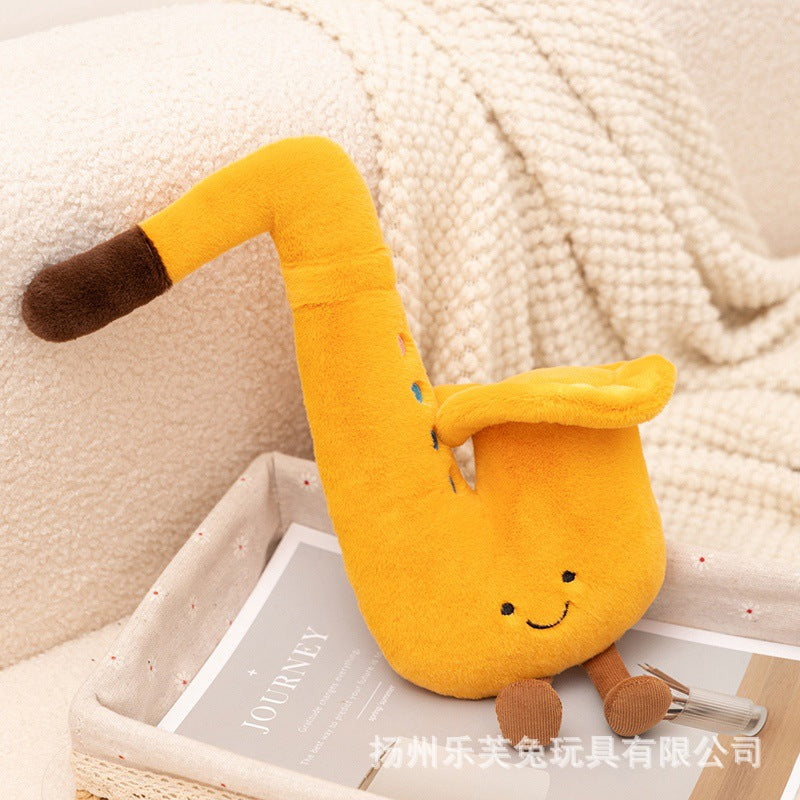 Mini Musical Instrument Plush Toys and Bag Charms, Soft Guitar, Piano, Guzheng and More for Music Lovers, 10–30 cm