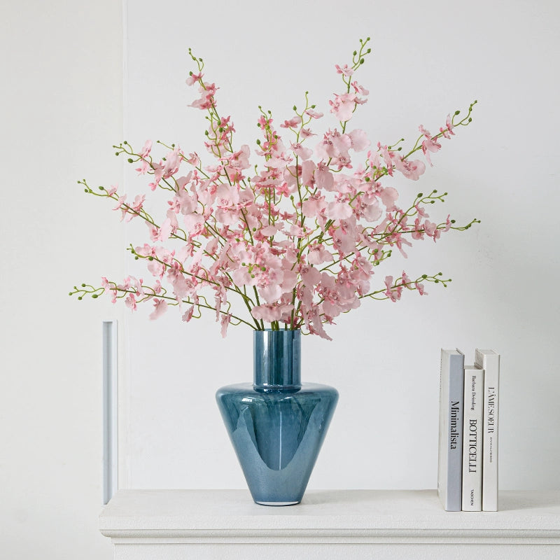 Deep Blue Vintage Glass Flower