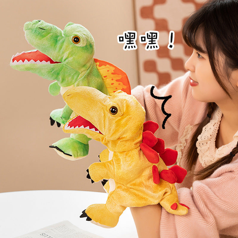 Dinosaur Hand Puppet Plush Toys, 20–30 cm Soft T Rex, Triceratops and Prehistoric Animal Styles for Pretend Play