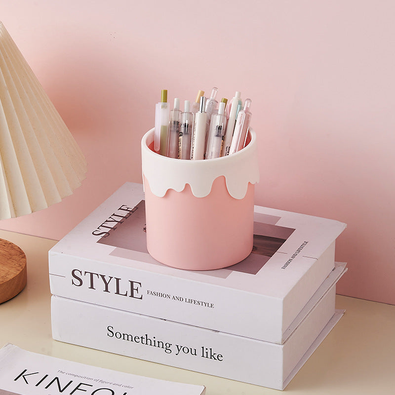 Playful Desk Pen Holder and Mini Organizer, Dino Egg, Drawer, Ice Cream and Cloud Styles for Pens, Brushes and Stationery