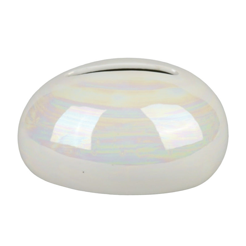 Sculptural Water Drop Tissue Box Cover, Marble-Look and Iridescent Tabletop Holder for Elegant Living Room Decor