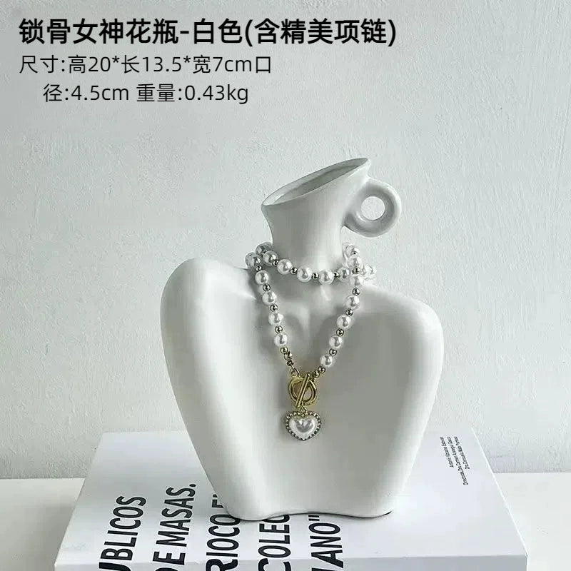 New ceramic vase for niche art flower arrangements
