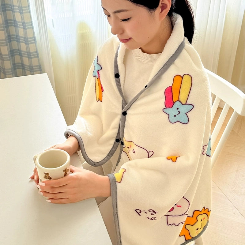 German Precision Skin - Friendly Office Nap Air - Conditioned Shawl Blanket