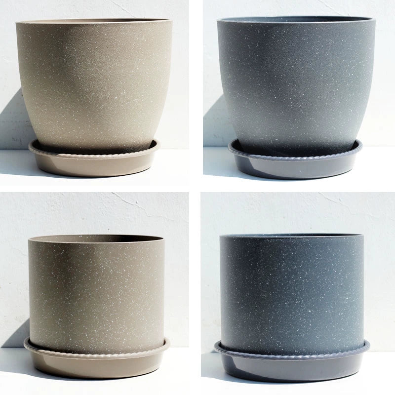 Horticultural flowers, green plant pots, frosted imitation stone flower pots, European resin flower pots, thickened, durable, environmentally friendly plastic flower pots