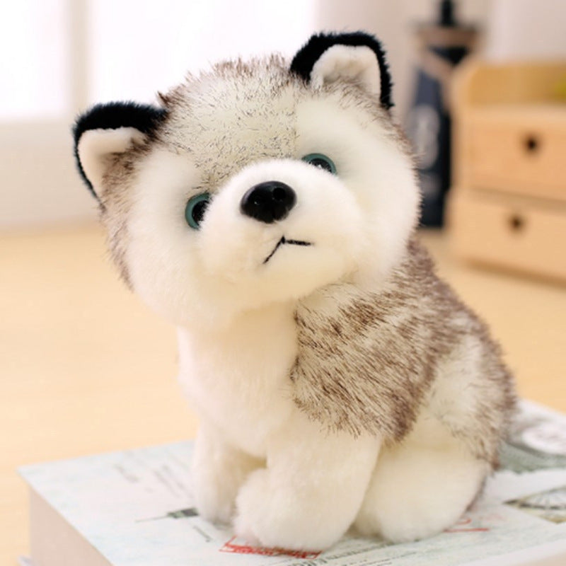 Realistic Husky Plush Toy, Soft Gray and White Puppy in 20, 25 or 30 cm for Cozy Bedrooms, Desks and Dog Lover Gifts