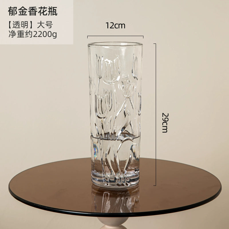 Hand - Blown Thickened Glass Vase for Multi - Scenes