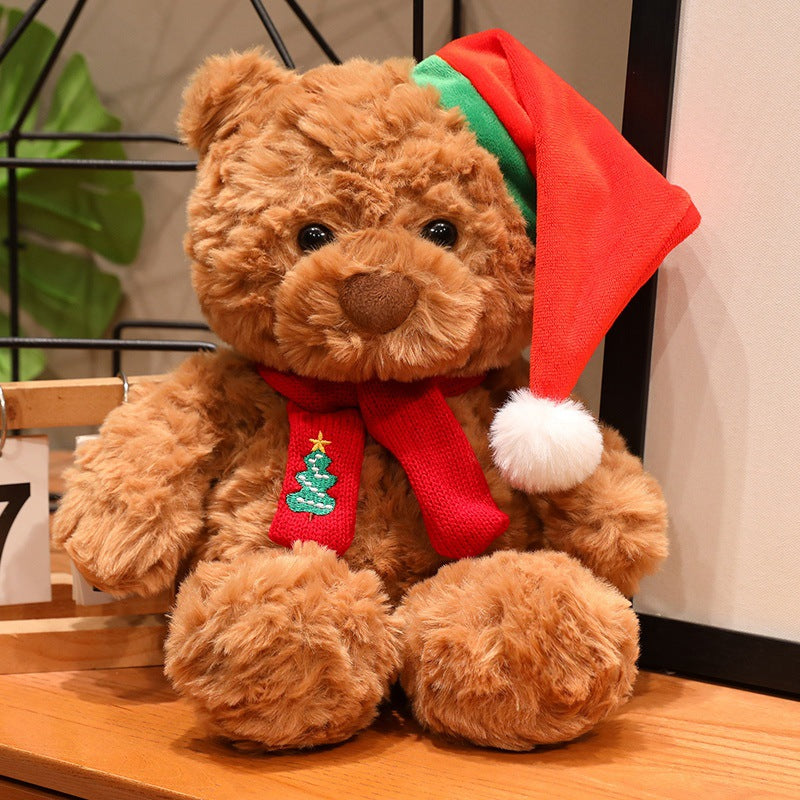 Christmas Teddy Bear Plush Toy, Festive Holiday Stuffed Bear in 18, 23 or 26 cm for Cozy Rooms and Thoughtful Gifts