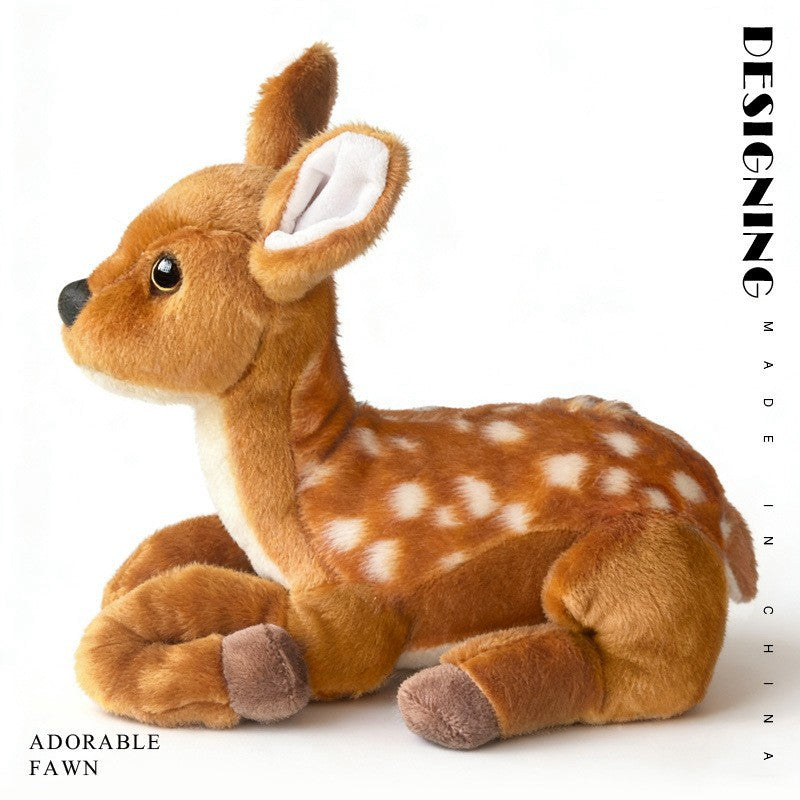 Woodland Deer Plush Toys, 15–30 cm Spotted Fawn and Antlered Buck Stuffed Animals for Cozy Shelves and Nature-Loving Gifts