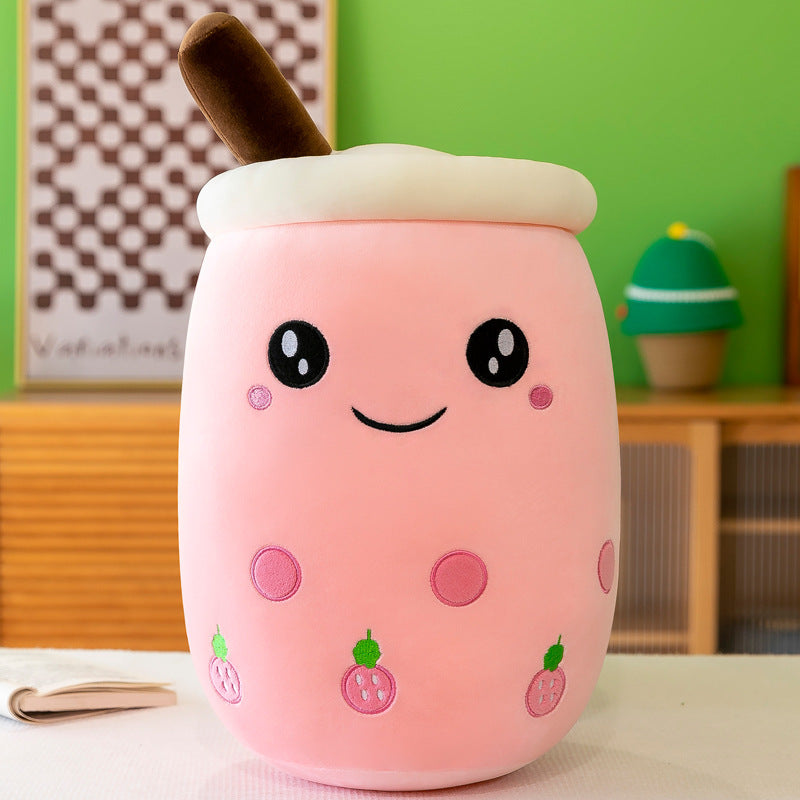 Bubble Tea and Dessert Cup Plush Toy, 20–30 cm Smiling Boba Drink in Colorful Styles for Cozy Rooms and Thoughtful Gifts