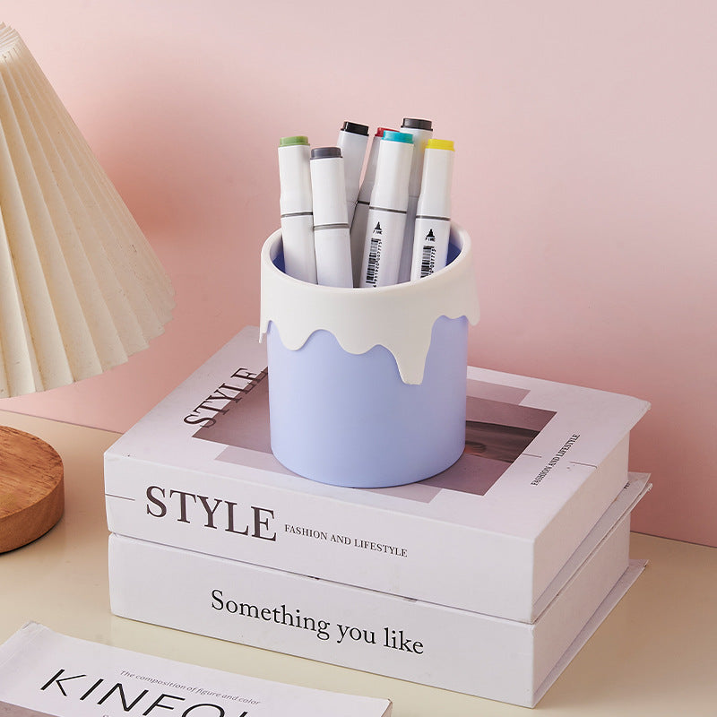 Playful Desk Pen Holder and Mini Organizer, Dino Egg, Drawer, Ice Cream and Cloud Styles for Pens, Brushes and Stationery
