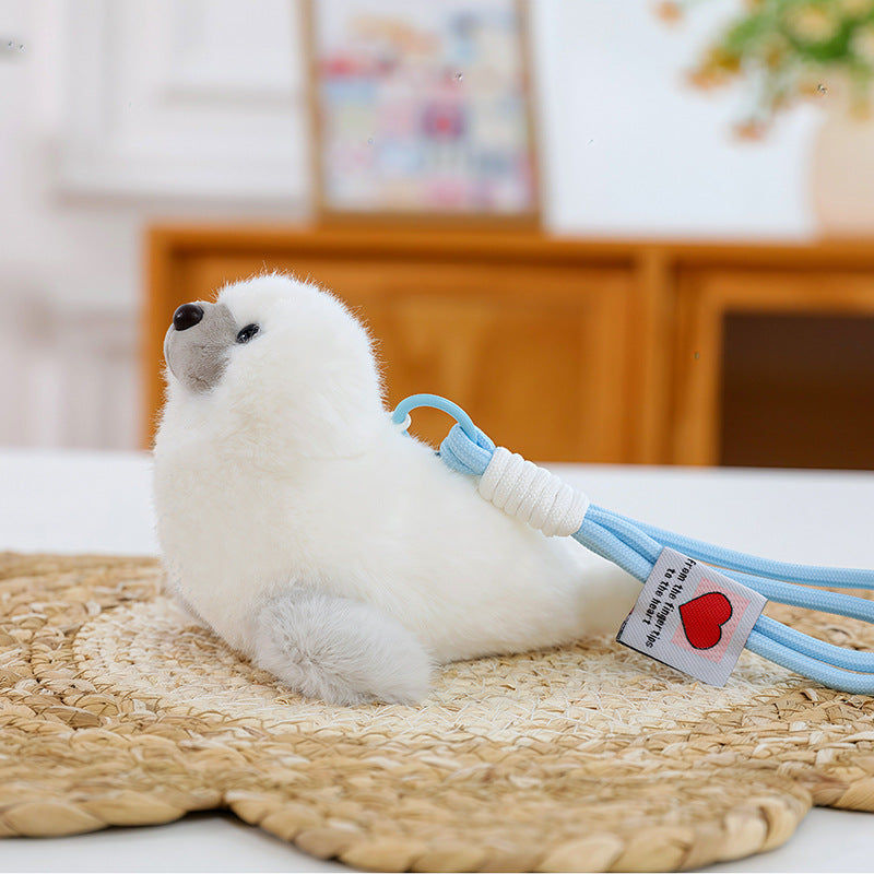 Ocean Animal Plush Bag Charm, 13 cm Seal, Walrus, Shark or Orca Keychain for Backpacks and Sea-Loving Gifts