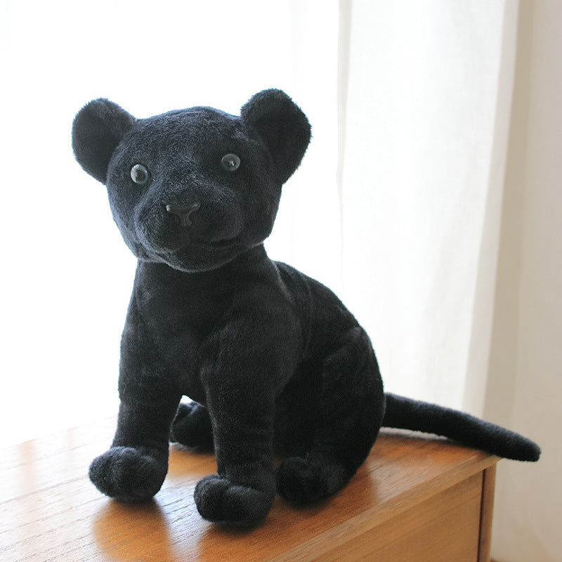 Wild Animal Plush Toys, 27 cm Sitting Tiger, Leopard, Lion and Panther Stuffed Friends