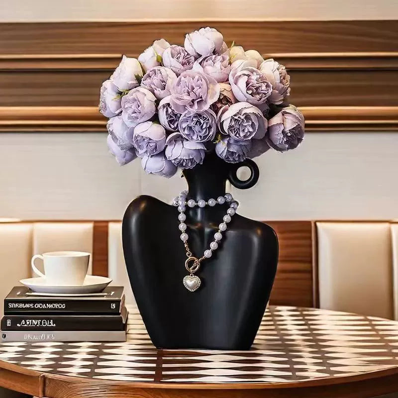 New ceramic vase for niche art flower arrangements