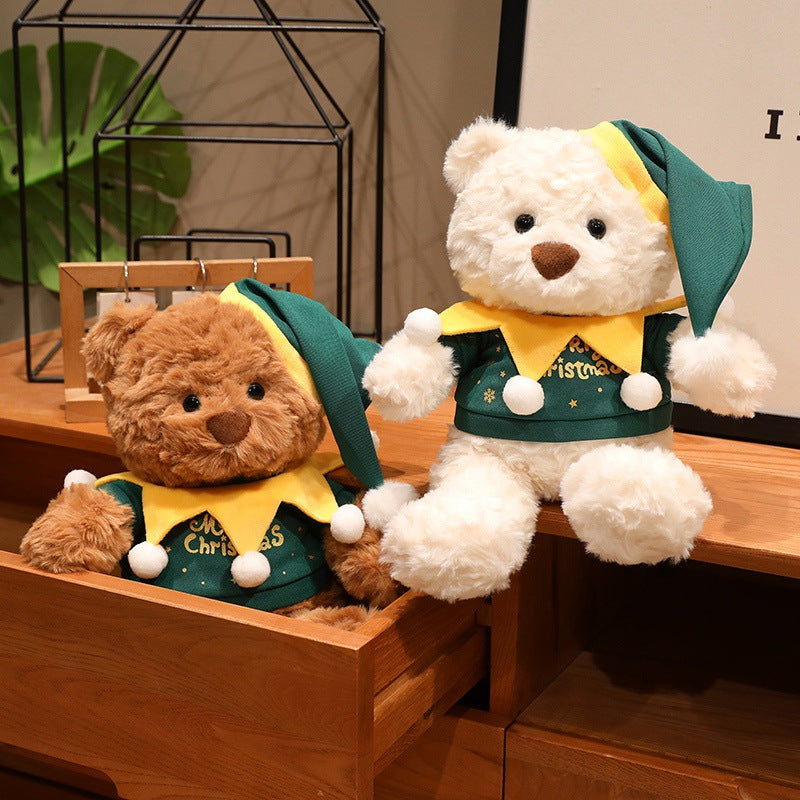 Christmas Teddy Bear Plush Toy, Festive Holiday Stuffed Bear in 18, 23 or 26 cm for Cozy Rooms and Thoughtful Gifts