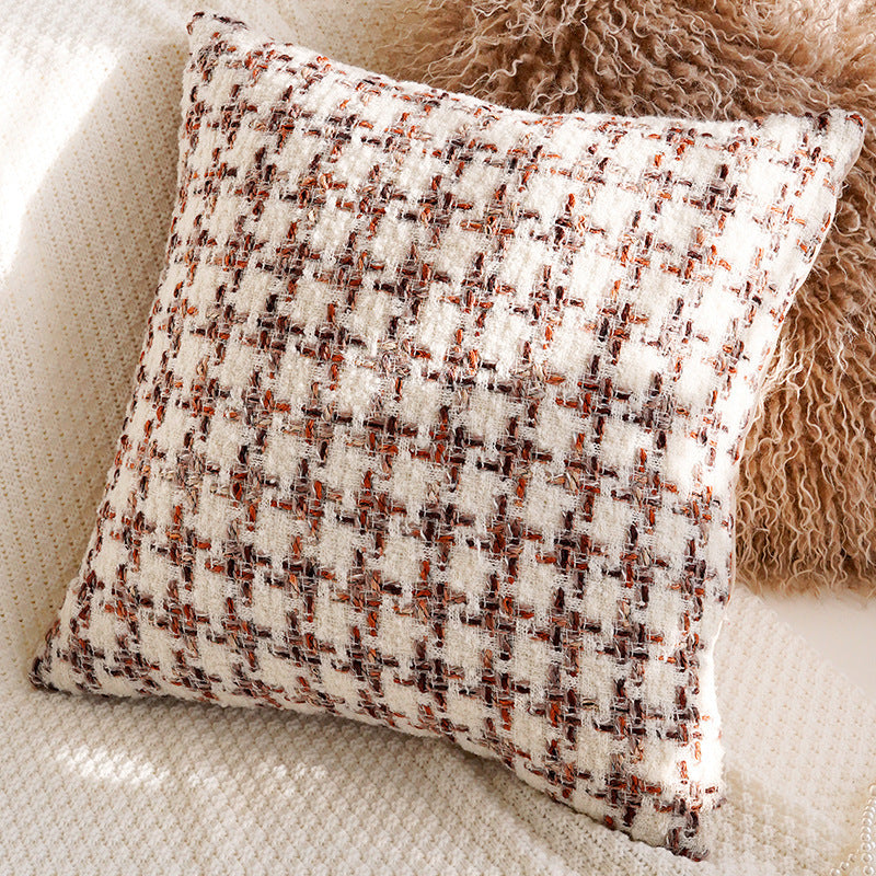 Brown Leaf and Butterfly Pillow Covers, Warm Neutral Textured Designs for Cozy Sofas and Bedrooms