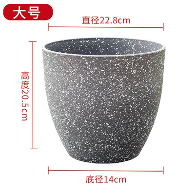 Horticultural flowers, green plant pots, frosted imitation stone flower pots, European resin flower pots, thickened, durable, environmentally friendly plastic flower pots