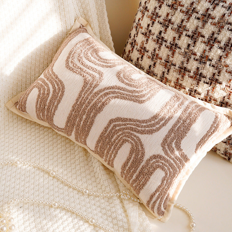 Vintage Cream and Brown Pillow Covers, Rose, Tufted and Geometric Designs for Sofas and Cozy Bedrooms
