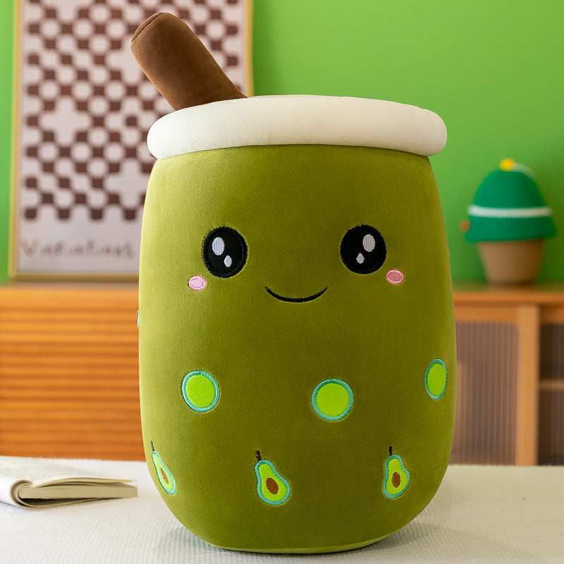 Bubble Tea and Dessert Cup Plush Toy, 20–30 cm Smiling Boba Drink in Colorful Styles for Cozy Rooms and Thoughtful Gifts