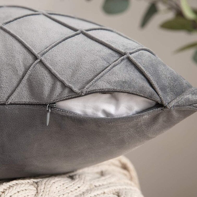 Solid Velvet Pillow Cover in 21 Colors, Decorative Square and Lumbar Cushion Cover for Sofas, Bedrooms and Cozy Home Styling