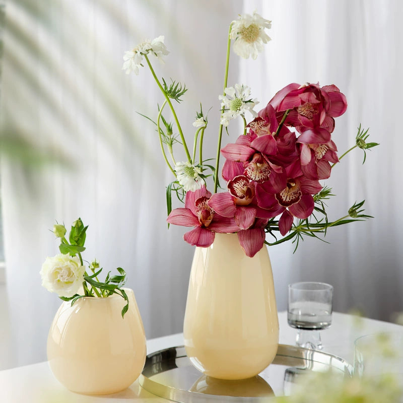 Nordic retro glass floral ware, ins style French niche living room vase, high-end dining table decoration ornament