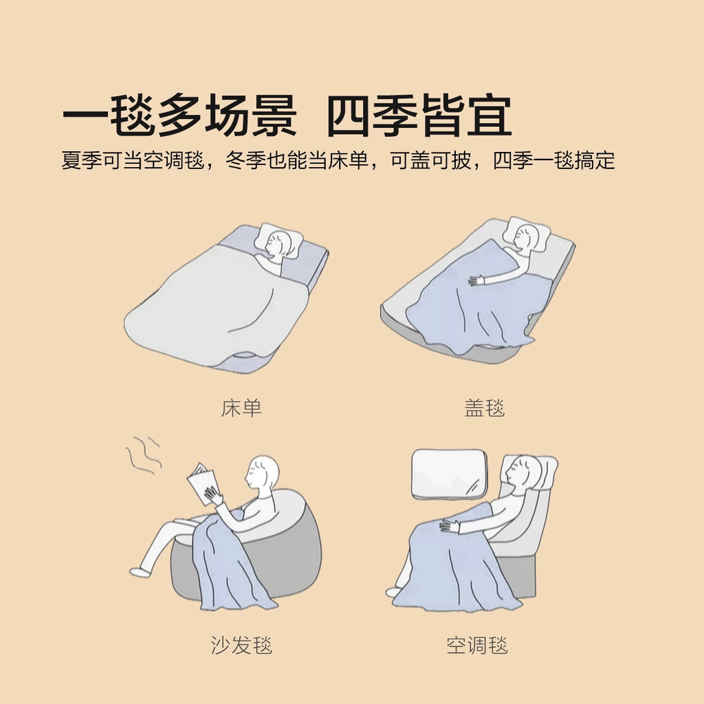 水星家纺毛毯拉舍尔毯冬季加厚盖毯沙发午睡毯空调毯子单双人宿舍