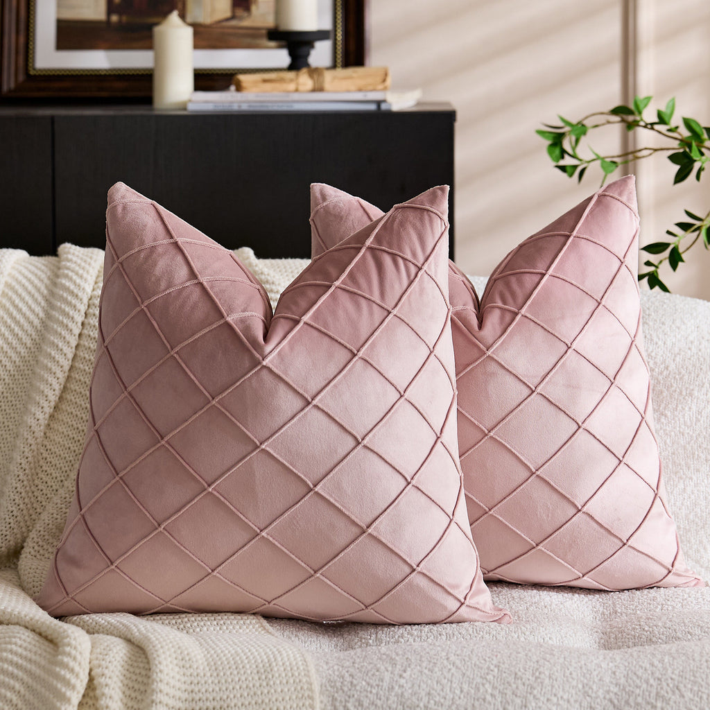 Solid Velvet Pillow Cover in 21 Colors, Decorative Square and Lumbar Cushion Cover for Sofas, Bedrooms and Cozy Home Styling